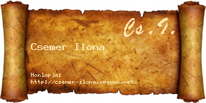 Csemer Ilona névjegykártya